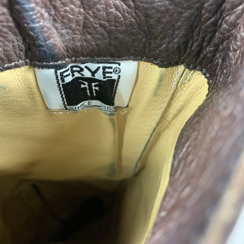 Frye #76844 Phillip Riding Knee High Brown Leather Pull On Womens Boots Size 6